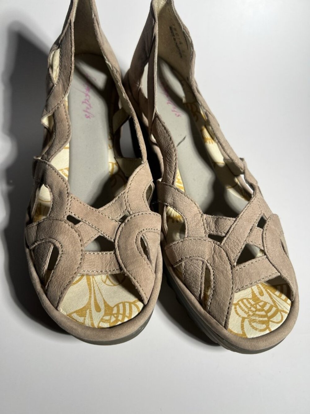 Fly London Yadi Leather Wedge Shoes Olive Green Women’s EU 38 US 7.5 - Picture 10 of 14